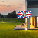 Polyester Giant England Flag Hanging Banners with Queen Elizabeth II (B) Newly
