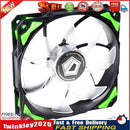 ID-COOLING PL-12025 PC Fan LED 120mm Fan with De-Vibration Rubber (Green) Newly