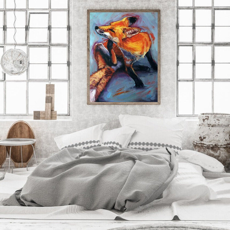 DIY Hand Painted Paint By Numbers Oil Canvas Pictures Artwork Cunning Fox Kit