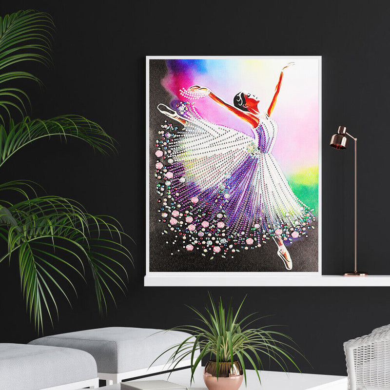 Ballet Girl 5D DIY Special Shape Part Drill Diamond Painting Cross Stitch Crafts
