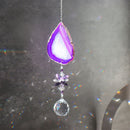 #A Wind Chime Amber Crystal Pendant Hanging Ornaments Jewelry Home Window Decor