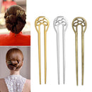 Hair Accessories Hairpin Double wavy flower Metal Hair Stick U-shaped hairpin