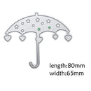 Umbrella Heart DIY Metal Stencil Scrapbook Cutting Die Craft Album Card