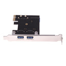 External 2Port USB3.0 + Internal 19pin Header PCIe Card 4pin IDE Power Conn