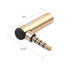 3.5mm Male to Female 90 Degree Right Angled Adapter Connector Plug(5pcs)