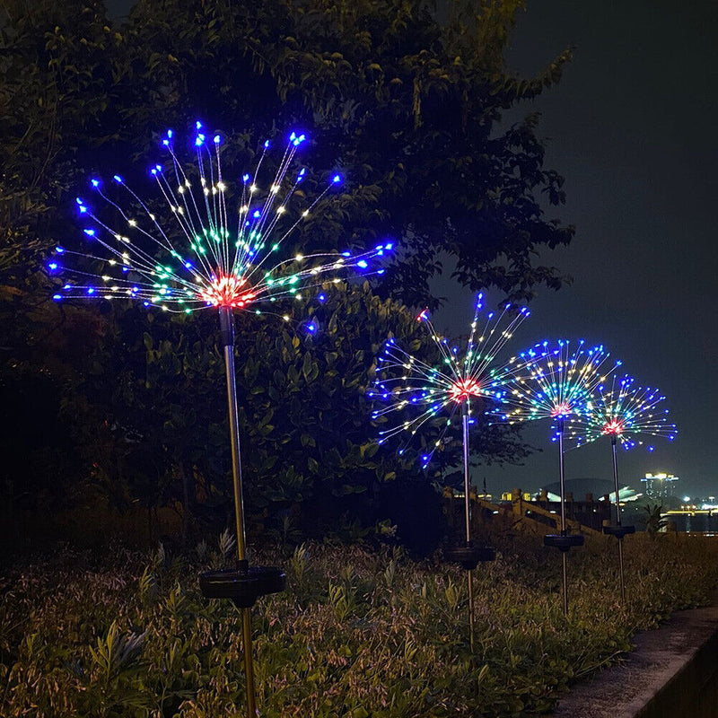 LED Solar Firework Lights Waterproof Lawn Fairy String Lamp (Multicolor) Newly