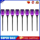 12 LED Flame Torch Light Solar Powered Garden Plug-In Decor Lamp (8pcs)