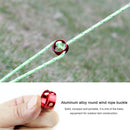 10pcs Windproof Cord Fixing Ring Canopy Tensioners Rope Camping Tent Accessories