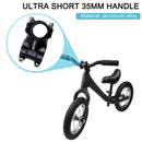 Folding Balance Bike Handlebar Stem 25.4x35mm Bicycle Short Stems (Black) Newly