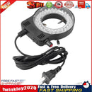Plastic 56LEDs 35000LM Adjustable Microscope Ring Light Illuminator Lamp Newly