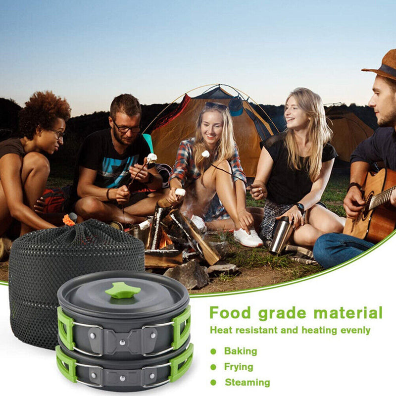 Hiking Cooking Equipment Tableware Kettle Camping Cookware Kitchen Utensils Set