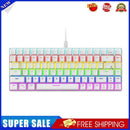 84 Keys Mechanical Gaming Keyboards Mini Wired for Gamer (Red Axis White)