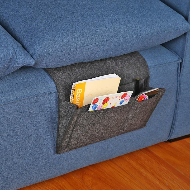 Bed Caddy Storage Organizer Felt Bedside Pocket Sofa Desk Bag TV Remote Holder