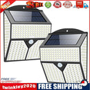 436 LED Solar Powered Lights Outdoor Bright PIR Motion Sensor Lamp (Two)