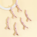 Durable Plastic Clamp Double Spring Design Girls Alligator Hair Clip (Pink)