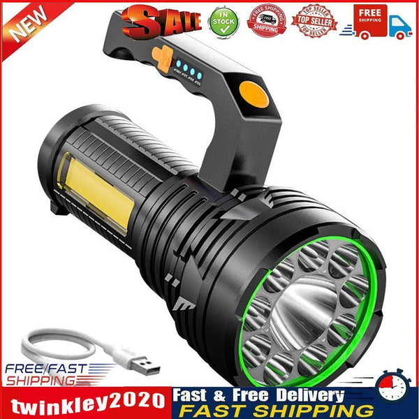 Outdoor Spotlight with Handle Waterproof Emergency Patrol Side Flashlight Newly