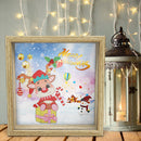 Wooden Diamond Painting Piggy Bank DIY Coin Saving Box Xmas Gifts (CQG04)