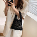 Straw Woven Hollow Net Handbags Female Summer Shopping Beach Vacation Coin Purse
