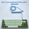 Mechanical Keyboard Data Cable Type-C to USB Coiled Charging Cable (Blue)