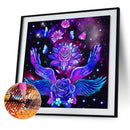 Diamond Painting 5D Full Round Drill Mosaic DIY Purple Hands Flowers Kit Artwork
