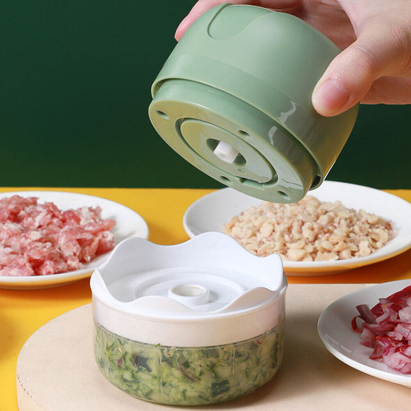 250ml Mini Electric Garlic Chopper Ginger Masher Vegetable Crusher (Green)