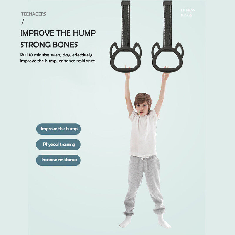 Kids Gym Ring Adjustable Strap Pull Up Strength Training Equipment (2m) Newly
