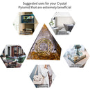 Crystal Pyramid Crystal Points Energy Generator for Reiki Healing Meditation
