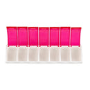 7 Days Pill Case 7 Grids Mini Medicine Splitter Tablet Storage Box (Red)