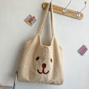 Women Large Capacity Winter Casual Shoulder Pouch Embroidered Shoulder Bags