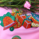 4pcs Christmas Full Drill Special Shaped Diamond Painting Bag Keychain Jewelry