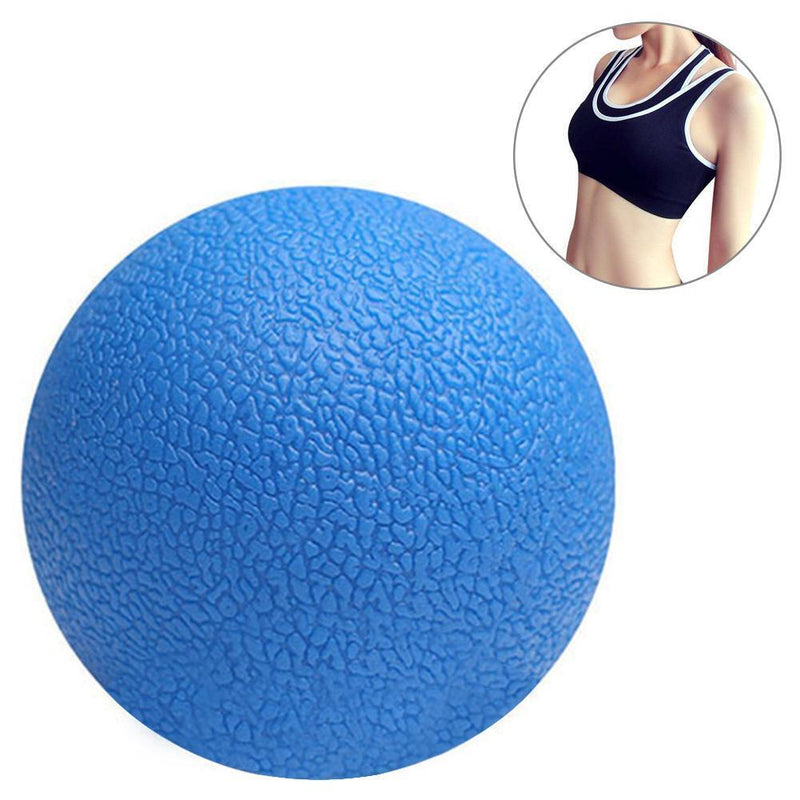 TPE Lacrosse Ball Sports Yoga Muscle Relax Roller Fitness Massage(Blue) Newly