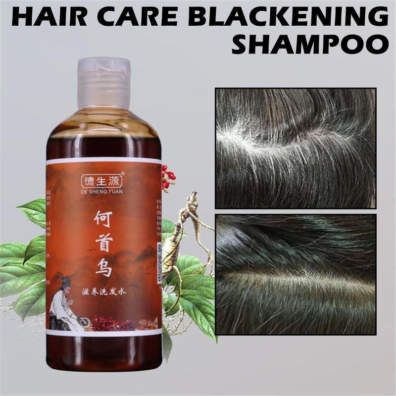Herbal Polygonum Multiflorum 280ml Anti-Grey Hair Care Blackening Shampoo~