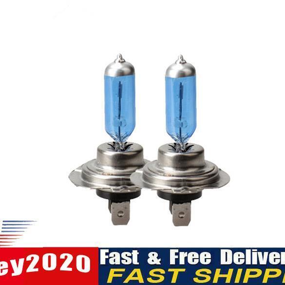 Blue Plated 2 Pcs H7 12V 55W Car Auto Xenon Light Bulb Headlight Lamp Newly