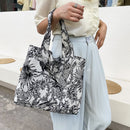 Fashion Women Forest Jacquard Canvas Shoulder Bag Large Capacity Handbags
