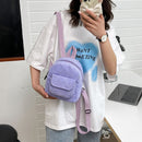 Fashion Women Mini Backpack Corduroy Solid Small Bookbags Retro Travel Rucksacks