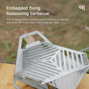 Outdoor BBQ Grill Stove Portable Triangle Stainless Steel Camping Picnic Stoves