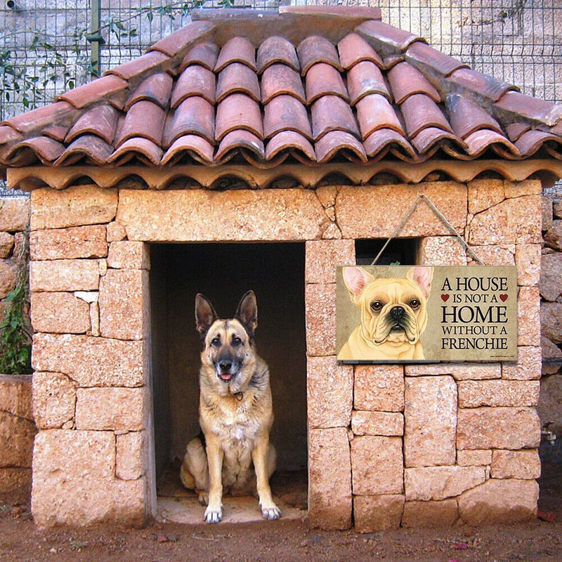 Door Sign Wood Lovely Dog Pattern Hanging Plaques for Dog House Decor Suppl