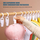 Rotating Hanging Laundry Hook Strong Plastic Hat Hanger (Set of 10 White) Newly