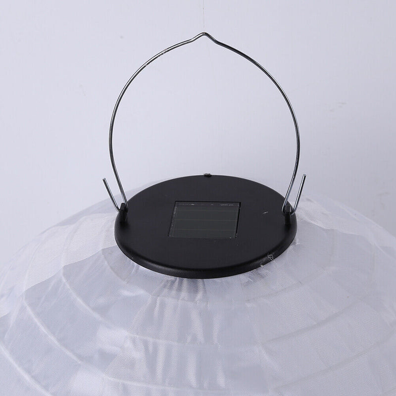 LED Solar Nylon Lantern Lamp Waterproof Outdoor Hanging Lights Festival Decor