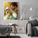 DIY Paint By Number Kit Frameless Family of Jesus Handpainted Canvas Art Deco