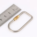D Shape Titanium Alloy Screw Lock Carabiner Clip Hook Keychain Camping
