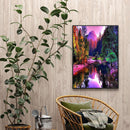 5D DIY Diamond Painting Kits Tree Lake Full Round Drill Wall Decor Art Craf