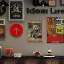 Old Man Riding Motorbike Metal Sign Plaque Wall Posters Decor for Home (B) Newly