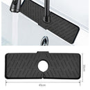 Bathroom Faucet Water Catcher Mat Sink Draining Pad Behind Faucet (Black)