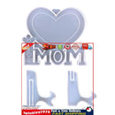 Photo Frame Molds - Heart Shape MOM Photo Display Tool Molds with Holder Newly