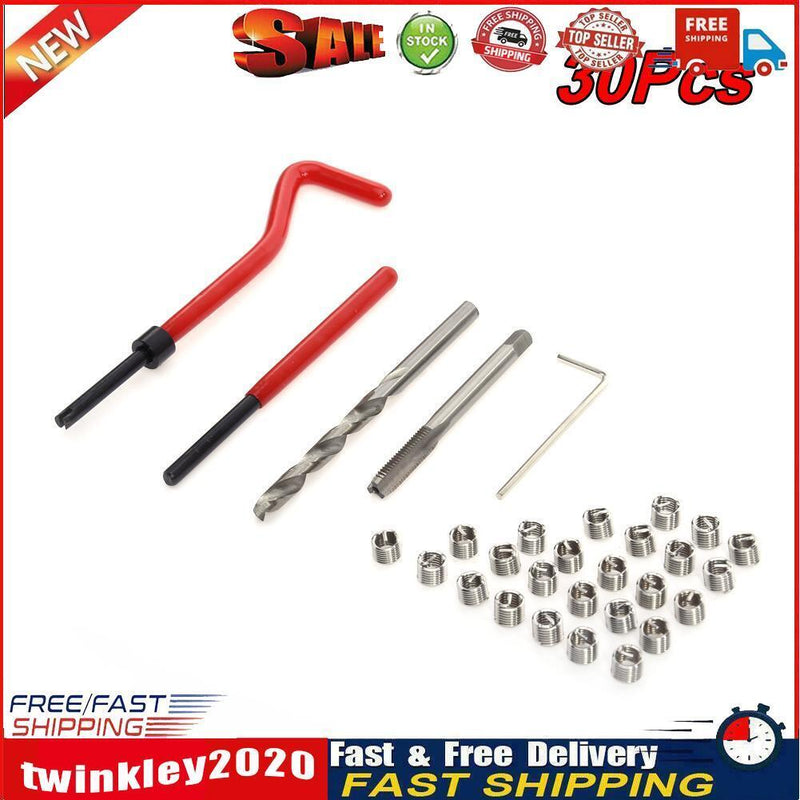 30 Piece M6 x 1.0 Thread Repair Insert Kit Compatible Car Pro Coil Tools Newly