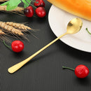 Stainless Steel Long Handle Stirring Ice Spoon Coffee Tea Spoons Home Tableware