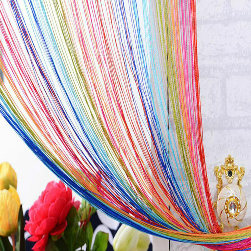 Room Divider Fly Screen Curtain Strip Tassel Colorful Door Window Panel Ho hot.