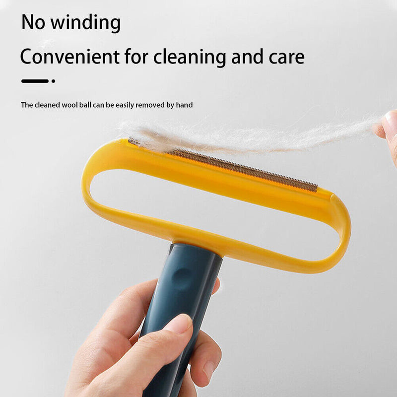 Portable Lint Remover Pet Hair Dust Brush Home Clothes Shaver (Yellow Blue)