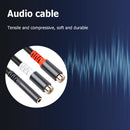 3.5mm Female to Dual RCA Female Audio Cable 1to 2Y Splitter Converter Adapter
